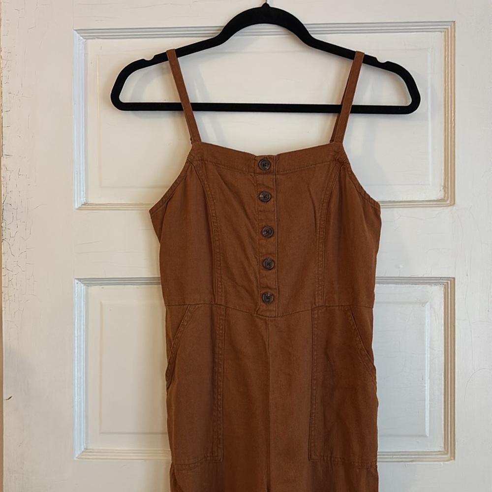 Linen-blend jumpsuit - Picture 2 of 5